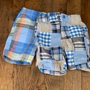 Set of 2 - Plaid Gap Boys Shorts Size 5 Slim
